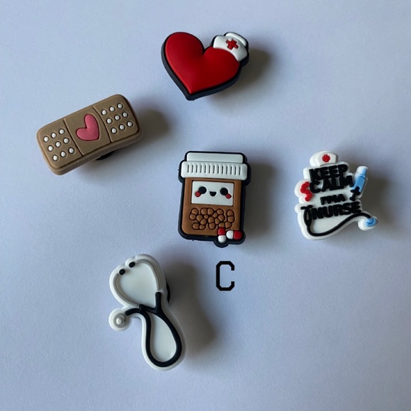 4 different healthcare jibbitz 5 pc sets for your crocs $13 each set - Picture 3 of 4